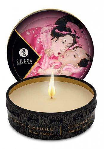 Shunga Massageljus, Rose Petals - 30 ml